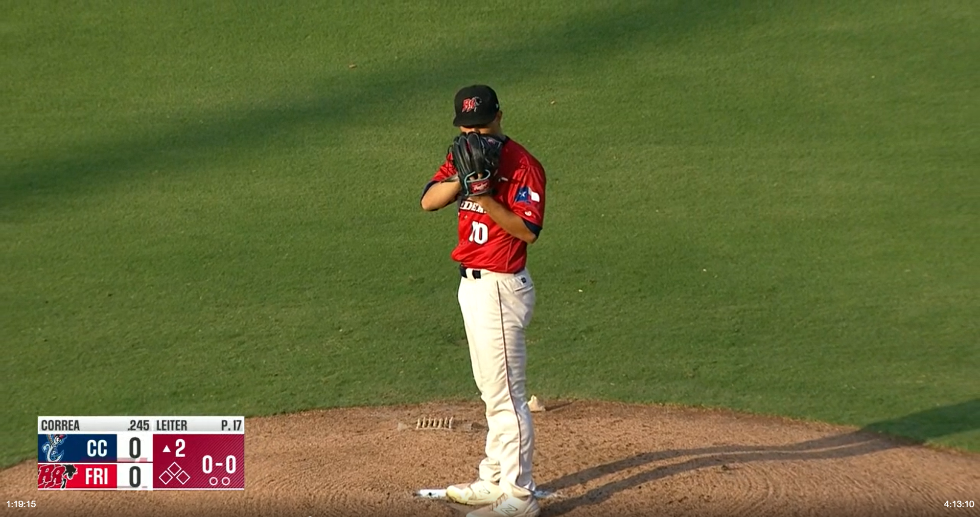 Jack Leiter's post-shutdown setup to his delivery