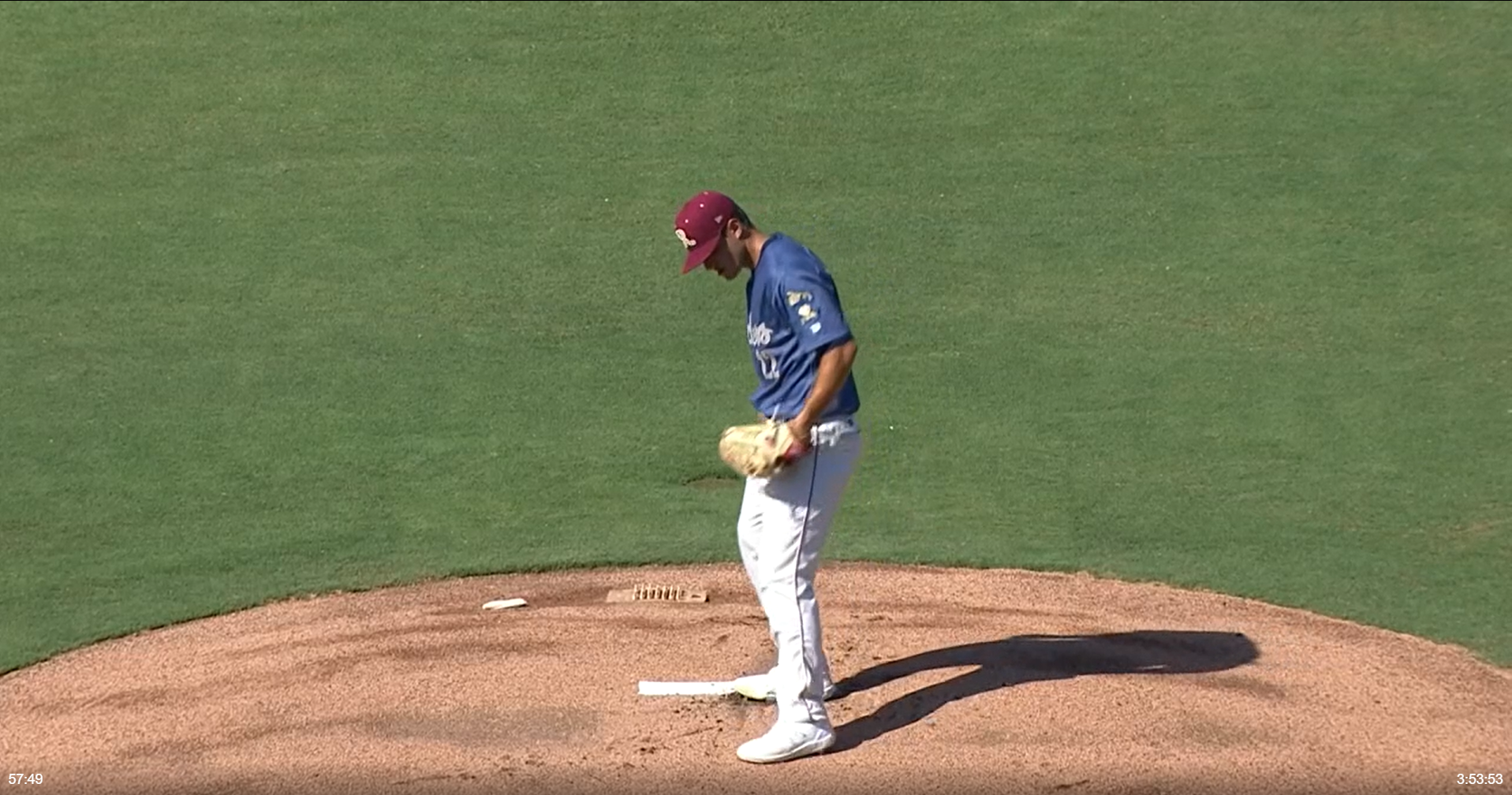 Jack Leiter's pre-shutdown setup to his delivery.