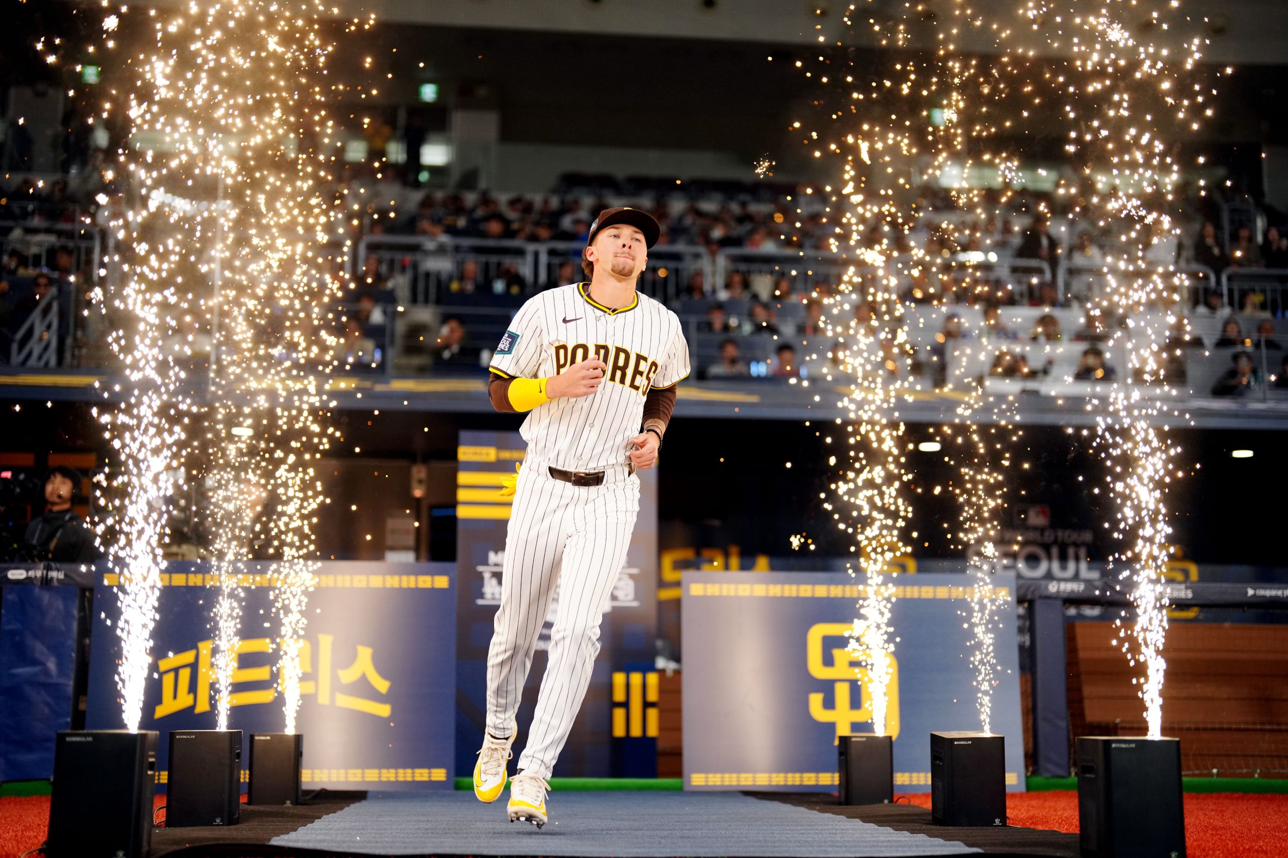 Padres SS/OF Jackson Merrill makes his MLB debut at the Seoul Series in South Korea.