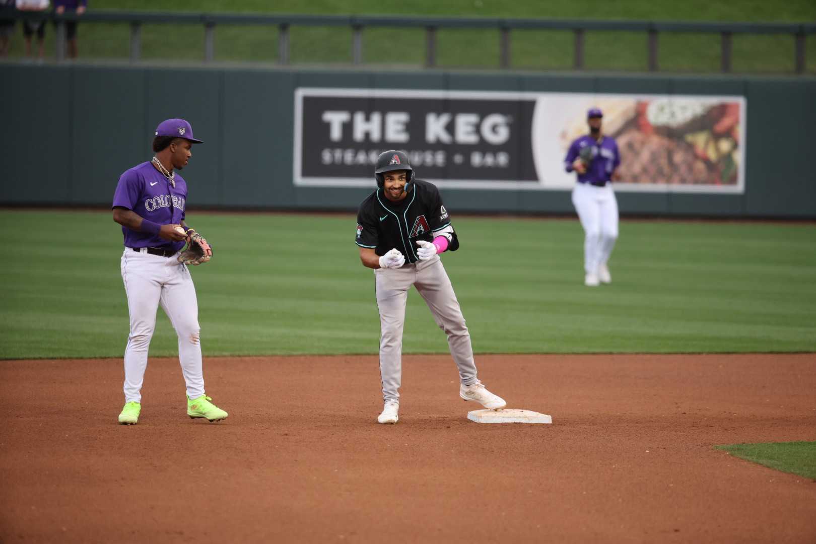 Jordan Lawlar during a D-backs Spring Breakout game.